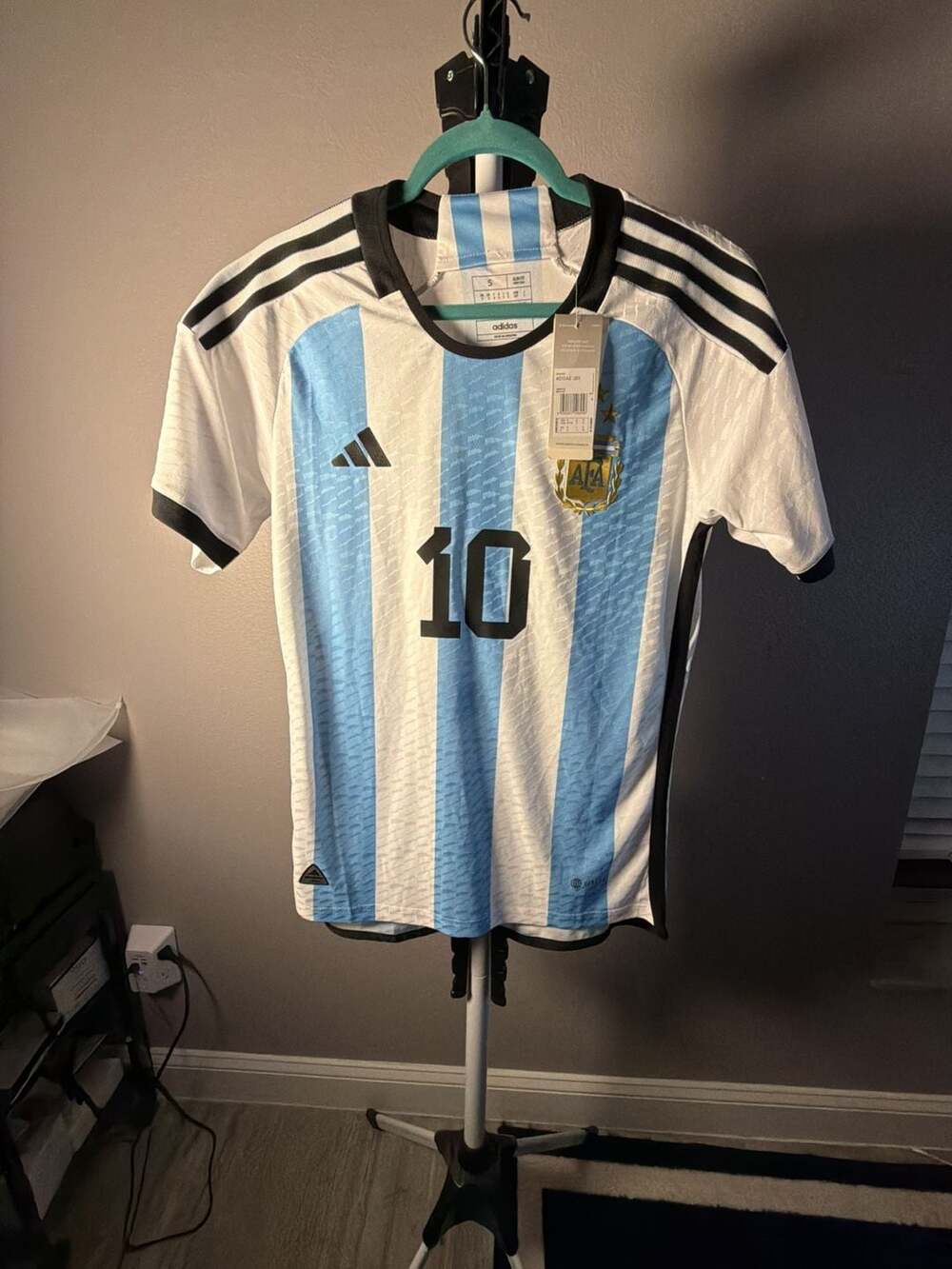 Adidas Argentina Home Messi 10 Jersey Size S 2022 World Cup
